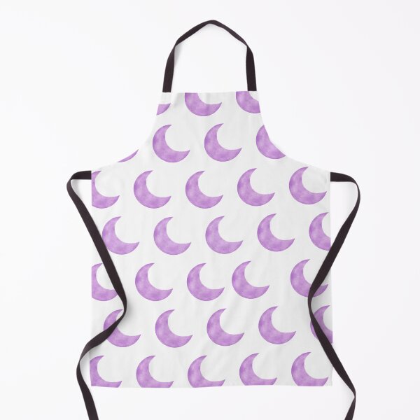 Item preview, Pattern of lilac moons on a white background designed and sold by lunadesignsmoon.