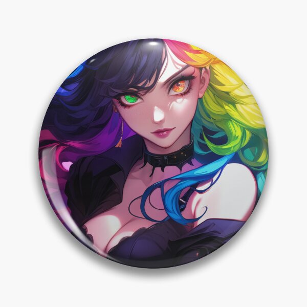 Item preview, rainbow goth girl designed and sold by CursedbyLilith.