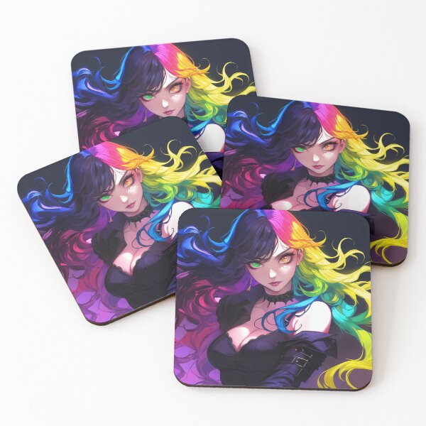 Item preview, rainbow goth girl designed and sold by CursedbyLilith.