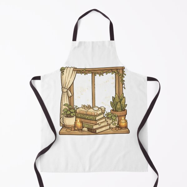 Item preview, Cozy Reading Window with Books and Candles – Cottagecore Night Aesthetic Illustration designed and sold by Lumiart1408.