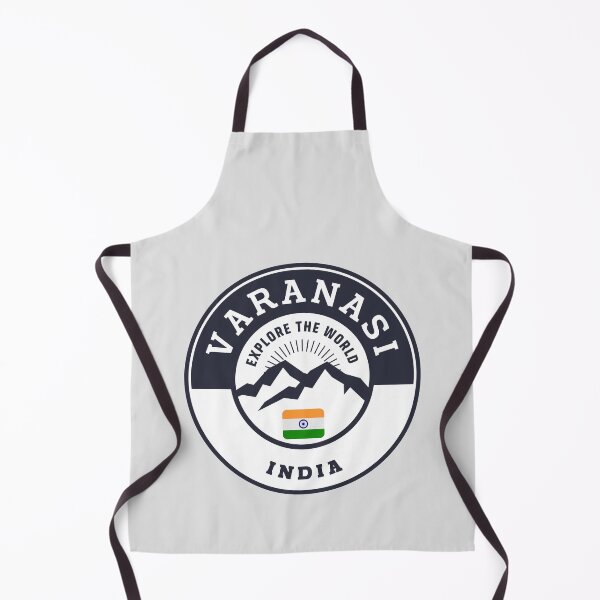 Item preview, Varanasi India | Black and White Travel Crest designed and sold by World Designs.