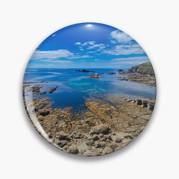 Item preview, Lizard Peninsula Cornwall - Sunny Coastal Cliffs and Turquoise Sea Seascape designed and sold by leonwoods.