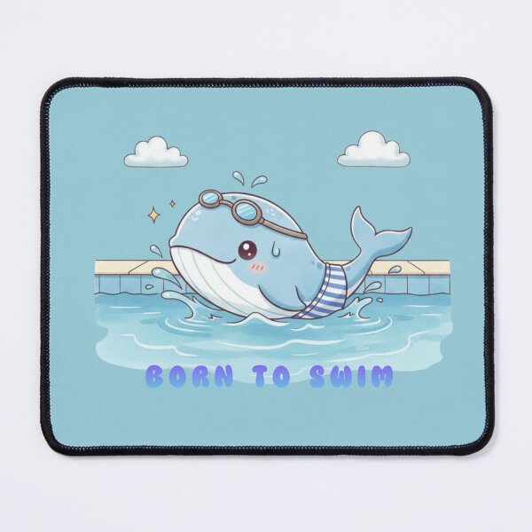 Item preview, Born to Swim – Cute Whale Kids Swimming Design designed and sold by LoudVictory.