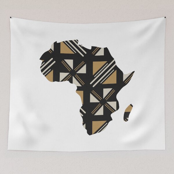 Item preview, Traditional Bogolan Pattern from Mali - Chic Ethnic Art designed and sold by Wolagno.