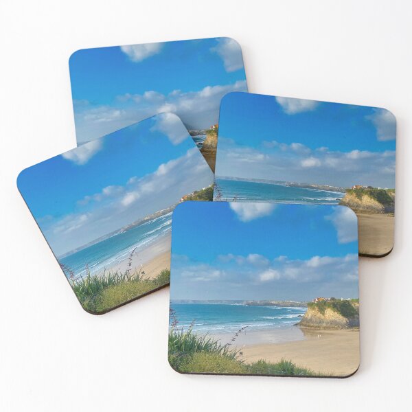 Item preview, Golden Sands of Newquay - Sunny Beach Landscape and Cornish Coastline Seascape designed and sold by leonwoods.