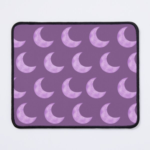 Item preview, Pattern of lilac moons on a dark purple background designed and sold by lunadesignsmoon.