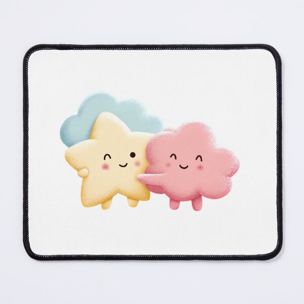 Item preview, Kawaii Celestial Hug Pastel Illustration Valentine's Day Couple designed and sold by BigStar-Cart.