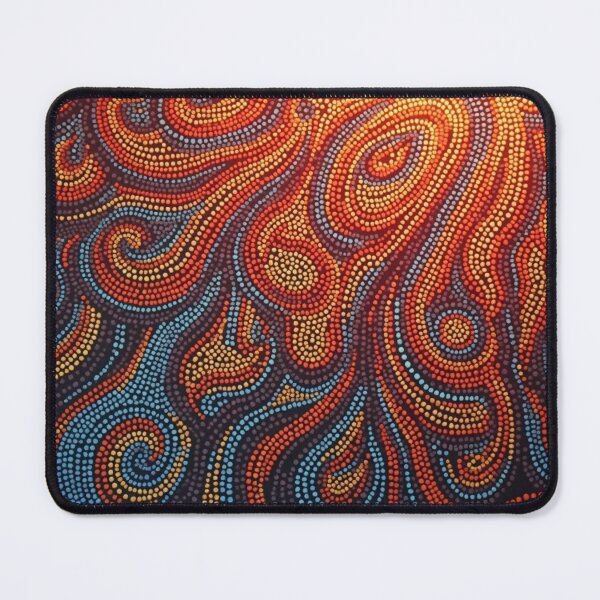 Item preview, Aboriginal Inspired Dot Art - Wavy Lava Flame designed and sold by GrinGalore.
