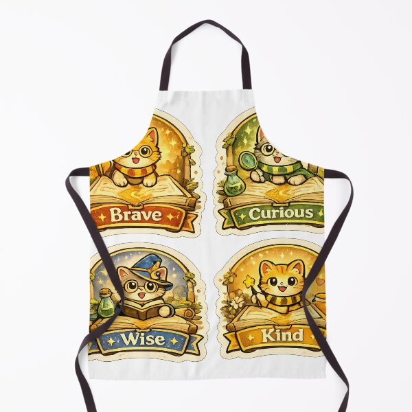 Item preview, Brave Curious Wise Kind Reading Cats Sticker Set designed and sold by Chytanka.