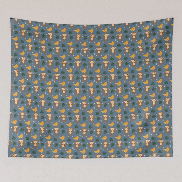 Item preview, Monkeys on blue designed and sold by reneesillus.