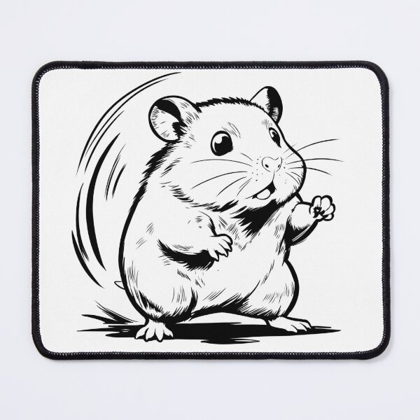 Item preview, Syrian Hamster - Outline Version - Minimalist Cartoon Style Design designed and sold by MartynaKanik.