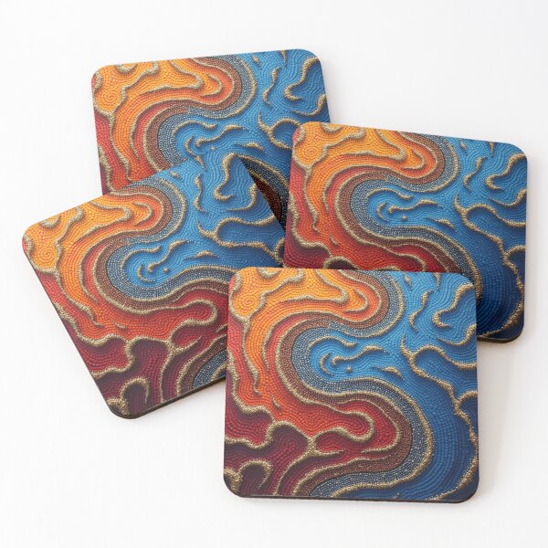 Item preview, Aboriginal Inspired Dot Art - Lava and Water Synergy designed and sold by GrinGalore.
