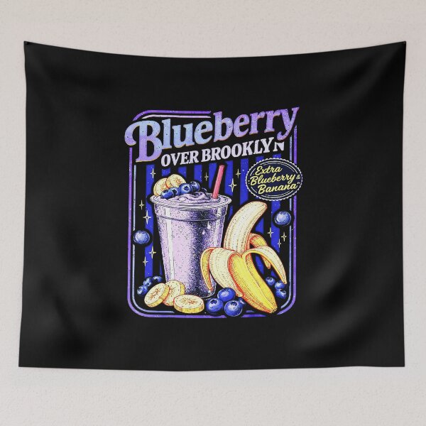 Item preview, Retro 80s Diner blue berry Over Brooklyn Extra Banana Lover designed and sold by gear-posters.