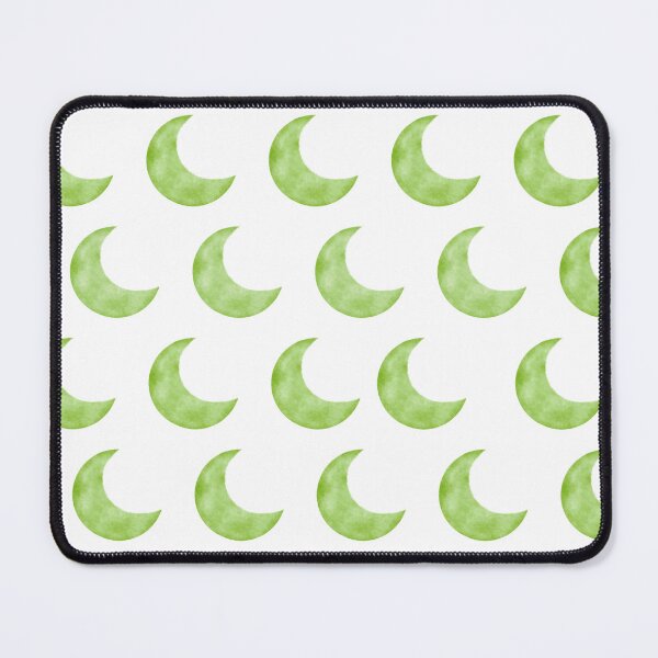Item preview, Pistachio-colored moon pattern on a white background designed and sold by lunadesignsmoon.