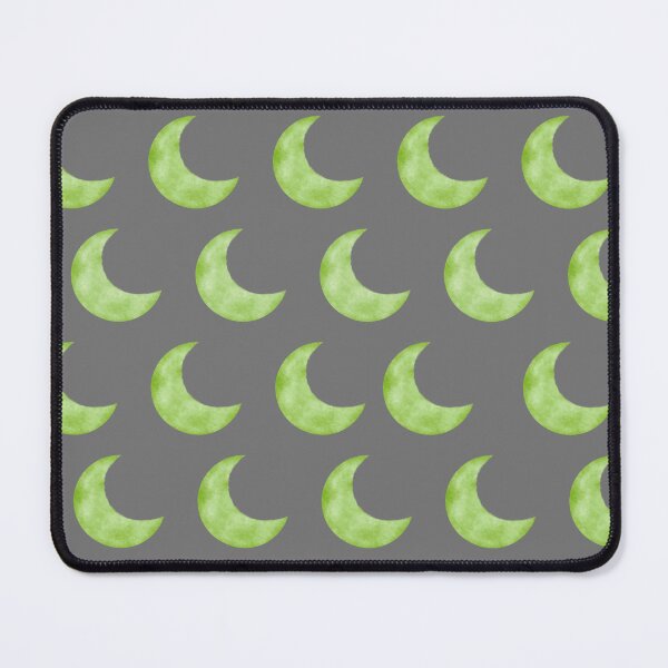 Item preview, Pistachio-colored moon pattern on a dark gray background designed and sold by lunadesignsmoon.