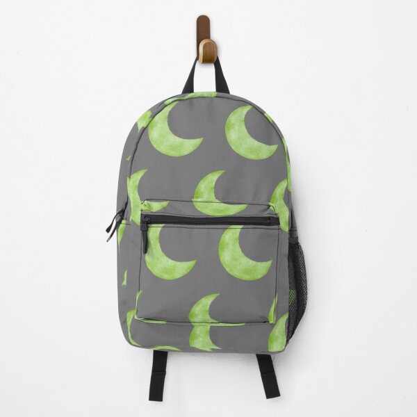 Item preview, Pistachio-colored moon pattern on a dark gray background designed and sold by lunadesignsmoon.
