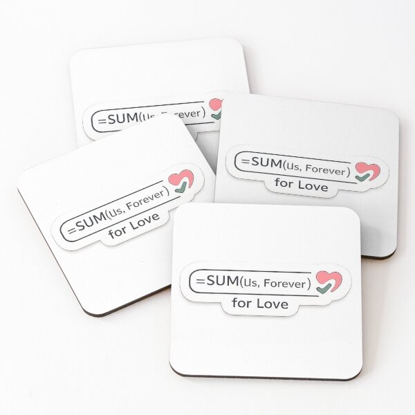 Item preview, =SUM(us, Forever) for Love Sticker designed and sold by TechNoChaos.