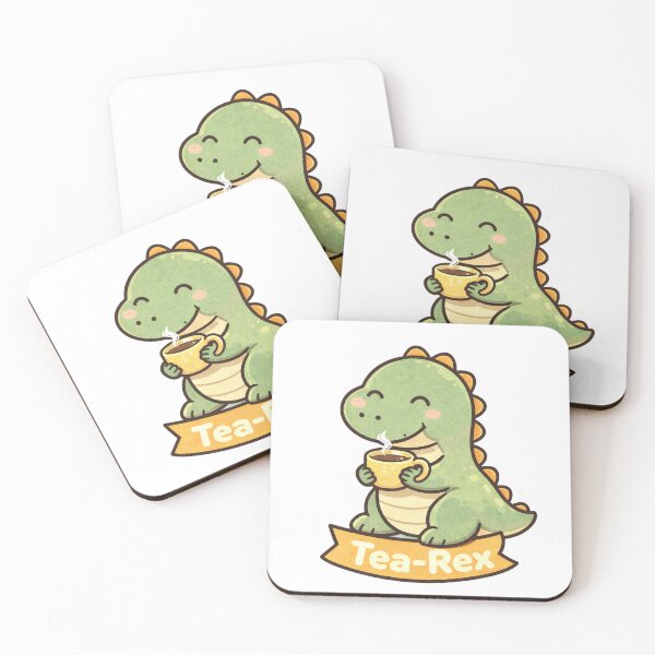 Item preview, Tea-Rex Dinosaur Drinking Tea – Cute Cozy Dino Illustration designed and sold by Lumiart1408.