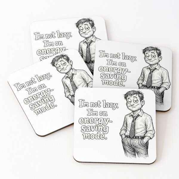 Item preview, Energy Saving Mode Funny Lazy Office Worker Humor designed and sold by HappyPatchEG.