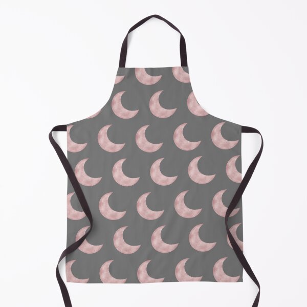 Item preview, Pattern of moons in rosewater color on a dark gray background designed and sold by lunadesignsmoon.