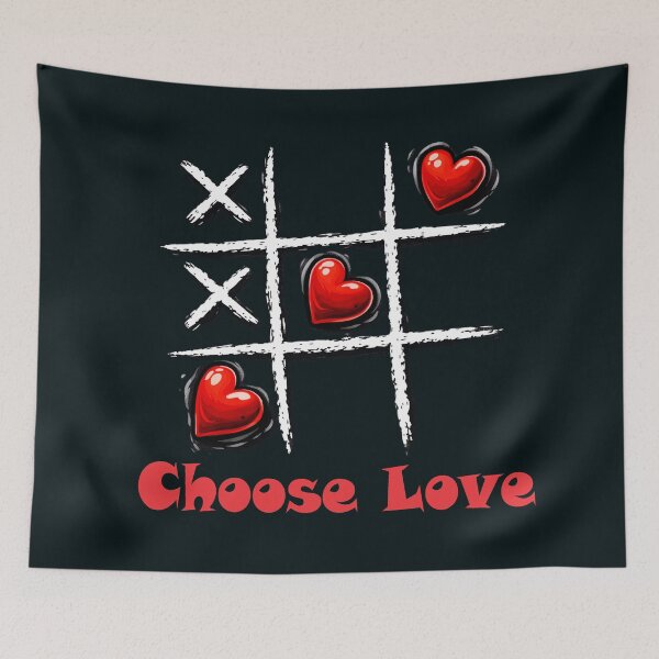 Item preview, Choose love. Game of tic-tac-toe. designed and sold by Natart1004.