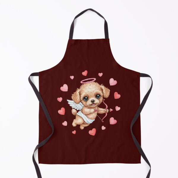 Item preview, Cute Cupid Teacup Poodle Dog with Hearts – Valentine’s Day Puppy Love designed and sold by The Real Life Symphony.