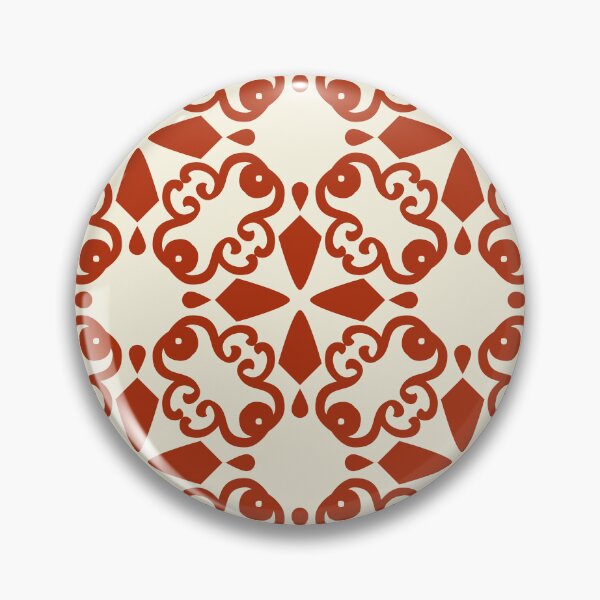 Item preview, Classical Red and Cream Renaissance Style Florals Ornament Seamless Pattern designed and sold by Chercheryellow.