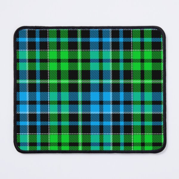 Item preview, Blue and Green Tartan Plaid On Black Background designed and sold by PatternTitan.