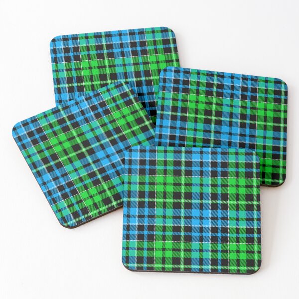 Item preview, Blue and Green Tartan Plaid On Black Background  designed and sold by PatternTitan.