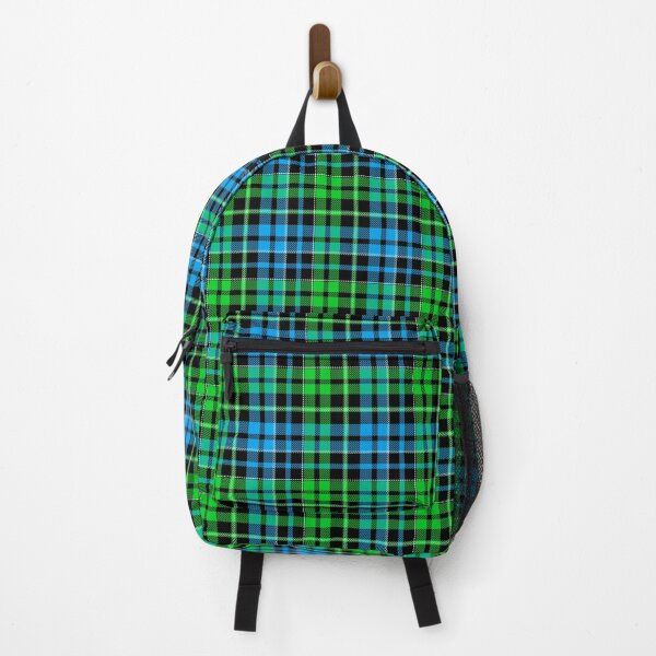 Item preview, Blue and Green Tartan Plaid On Black Background designed and sold by PatternTitan.