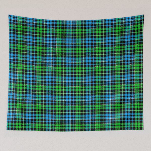 Item preview, Blue and Green Tartan Plaid On Black Background  designed and sold by PatternTitan.