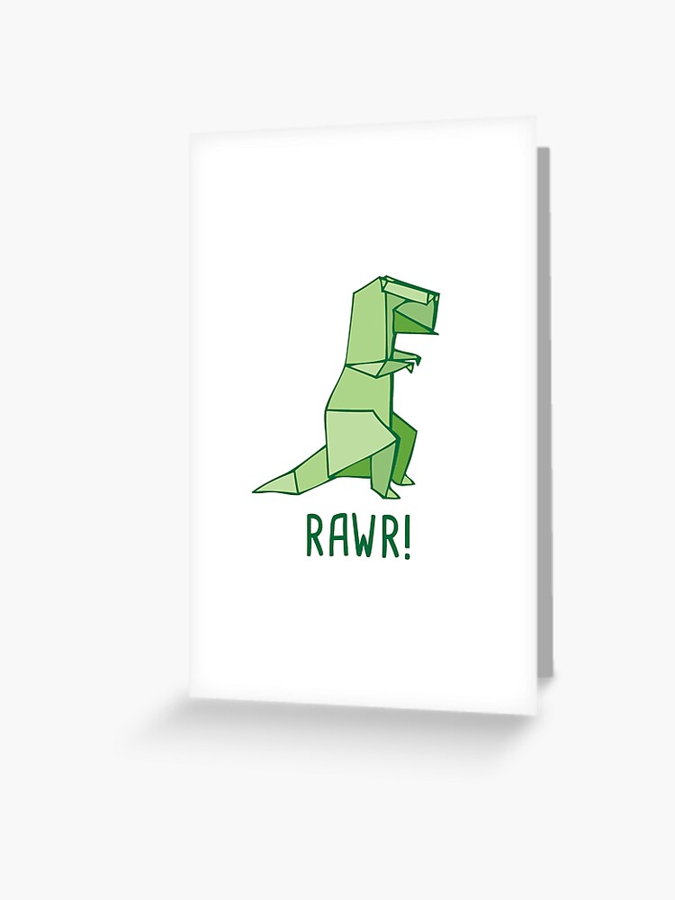 Rawr - T-rex - Dinosaur - Origami - Tyrannosaurus Rex - Tyrannosaur - Roar