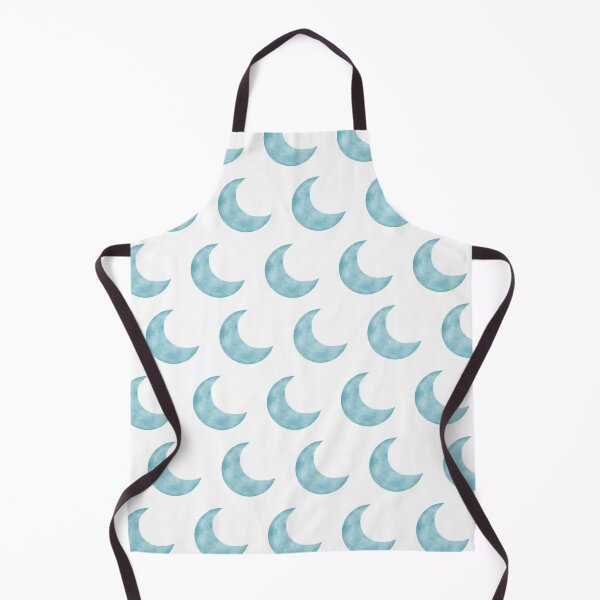 Item preview, Pattern of ice-colored white moons on a white background designed and sold by lunadesignsmoon.