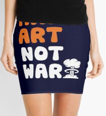 Make Art Not War Mini Skirt