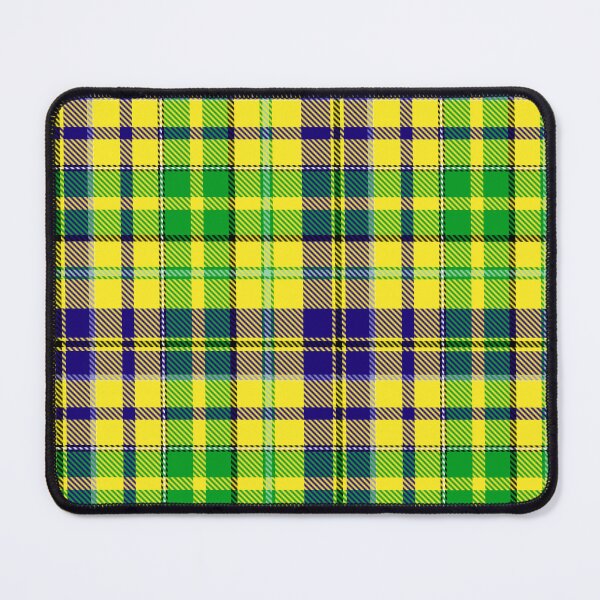 Item preview, Blue and Green Tartan Plaid On Yellow Background  designed and sold by PatternTitan.
