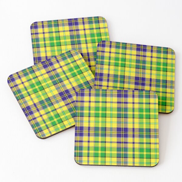 Item preview, Blue and Green Tartan Plaid On Yellow Background  designed and sold by PatternTitan.