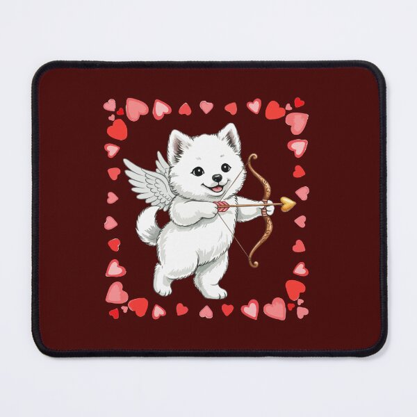 Item preview, Cute Cupid Samoyed Dog with Hearts – Valentine’s Day Puppy Love designed and sold by The Real Life Symphony.