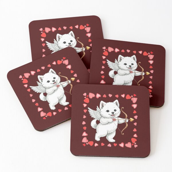 Item preview, Cute Cupid Samoyed Dog with Hearts – Valentine’s Day Puppy Love designed and sold by The Real Life Symphony.