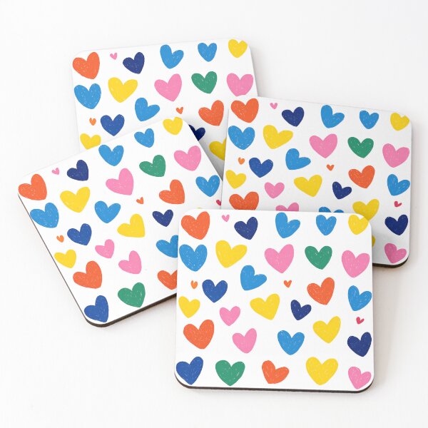 Item preview, Colorful Doodle Hearts Saint Valentine's Day Pattern - Vibrant Hand-Drawn Love Hearts on Black Art Print designed and sold by DesignArtist.ia.