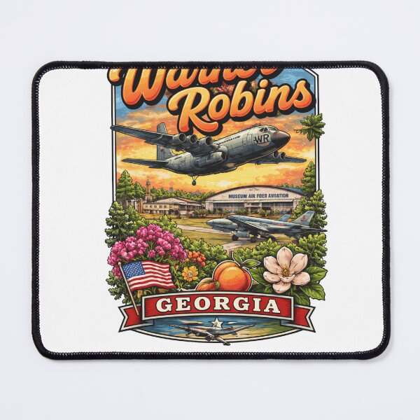 Item preview, Warner Robins Georgia Retro Aviation Town Design designed and sold by Stilll Waters Studio.