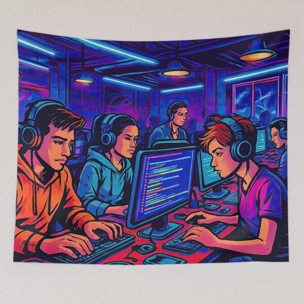 Item preview, Cybercafe | Comics stylCartoone -  designed and sold by ComicsFactory.