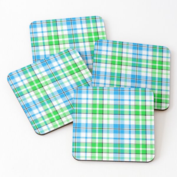 Item preview,  Blue and Green Tartan Plaid On White Background  designed and sold by PatternTitan.