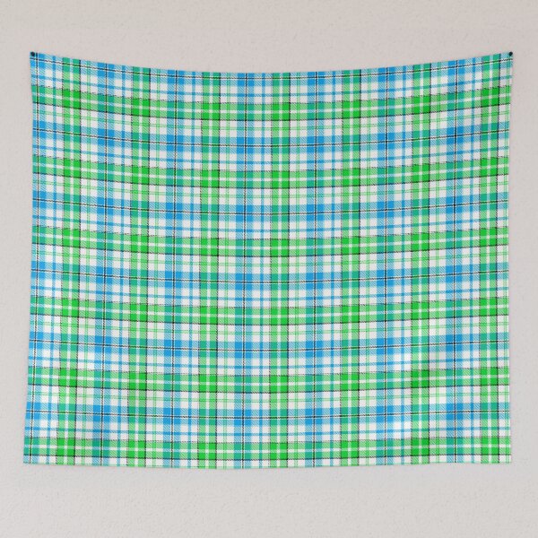 Item preview,  Blue and Green Tartan Plaid On White Background  designed and sold by PatternTitan.