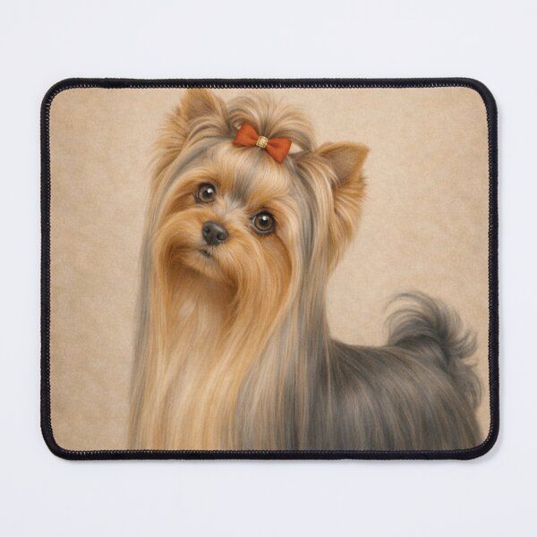 Item preview, Elegant Yorkshire Terrier with Bow – Cute Yorkie Dog Art designed and sold by Darlin8888.