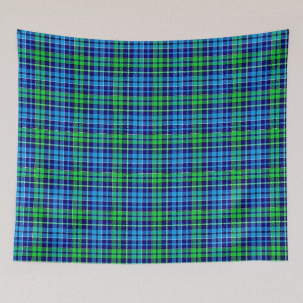 Item preview, Blue and Green Tartan Plaid On Blue Background  designed and sold by PatternTitan.