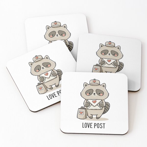 Item preview, Love Post Raccoon Mail Carrier designed and sold by CritterSquad.