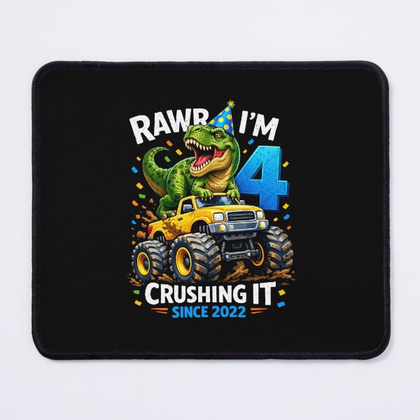 Item preview, Rawr I'm 4 Crushing It Since 2022 Birthday Boy designed and sold by SofenArt.