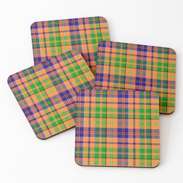 Item preview, Blue and Green Tartan Plaid On Orange Background  designed and sold by PatternTitan.