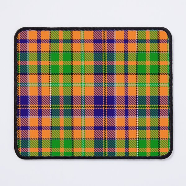 Item preview, Blue and Green Tartan Plaid On Orange Background designed and sold by PatternTitan.