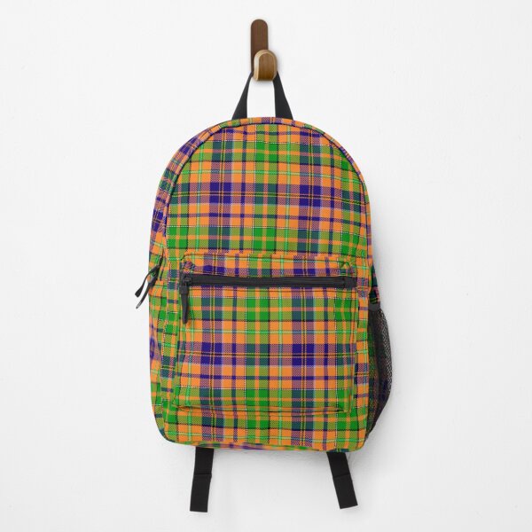 Item preview, Blue and Green Tartan Plaid On Orange Background designed and sold by PatternTitan.